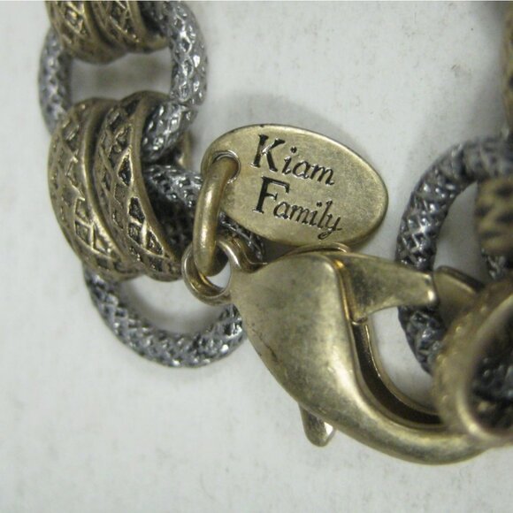 Kiam Family Goldtone Silvertone Chain Necklace 35 inch Unisex Heavy - Picture 2 of 9